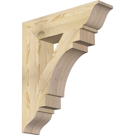 Ekena Millwork Merced Traditional Rough Sawn Bracket, Douglas Fir, 6"W x 26"D x 30"H BKT06X26X30MRC01RDF